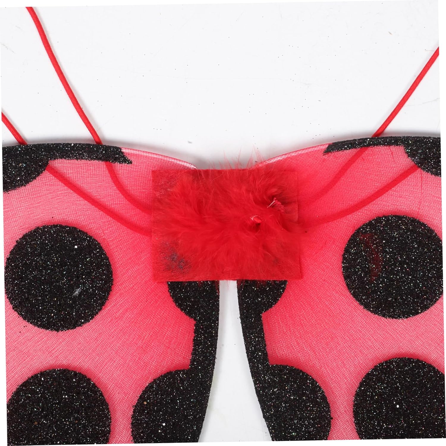 Foldable Ladybug Wings for Kids Performance Mesh Cosplay Wing Red Costume Prop Portable Party Accessory for Girls Stage Play - Image 3