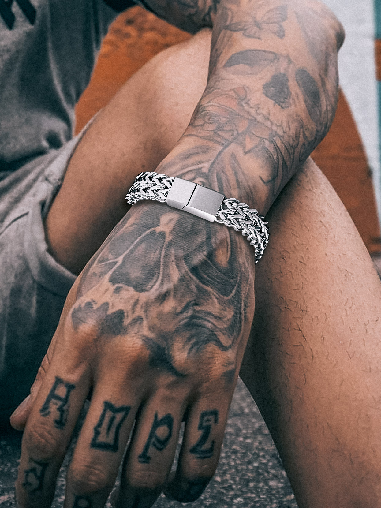 Pulsera de acero para hombre con cierre robusto miniatura 7