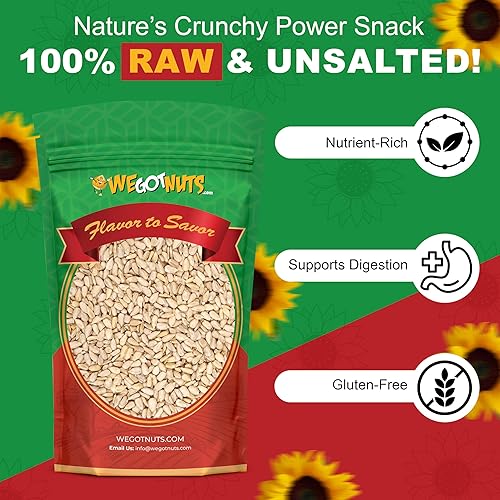 Miniatura 2 de We Got Nuts - Semillas de girasol crudas - Semillas de girasol sin cáscara Kosher de alta calidad - Aperitivo natural y saludable para fitness y