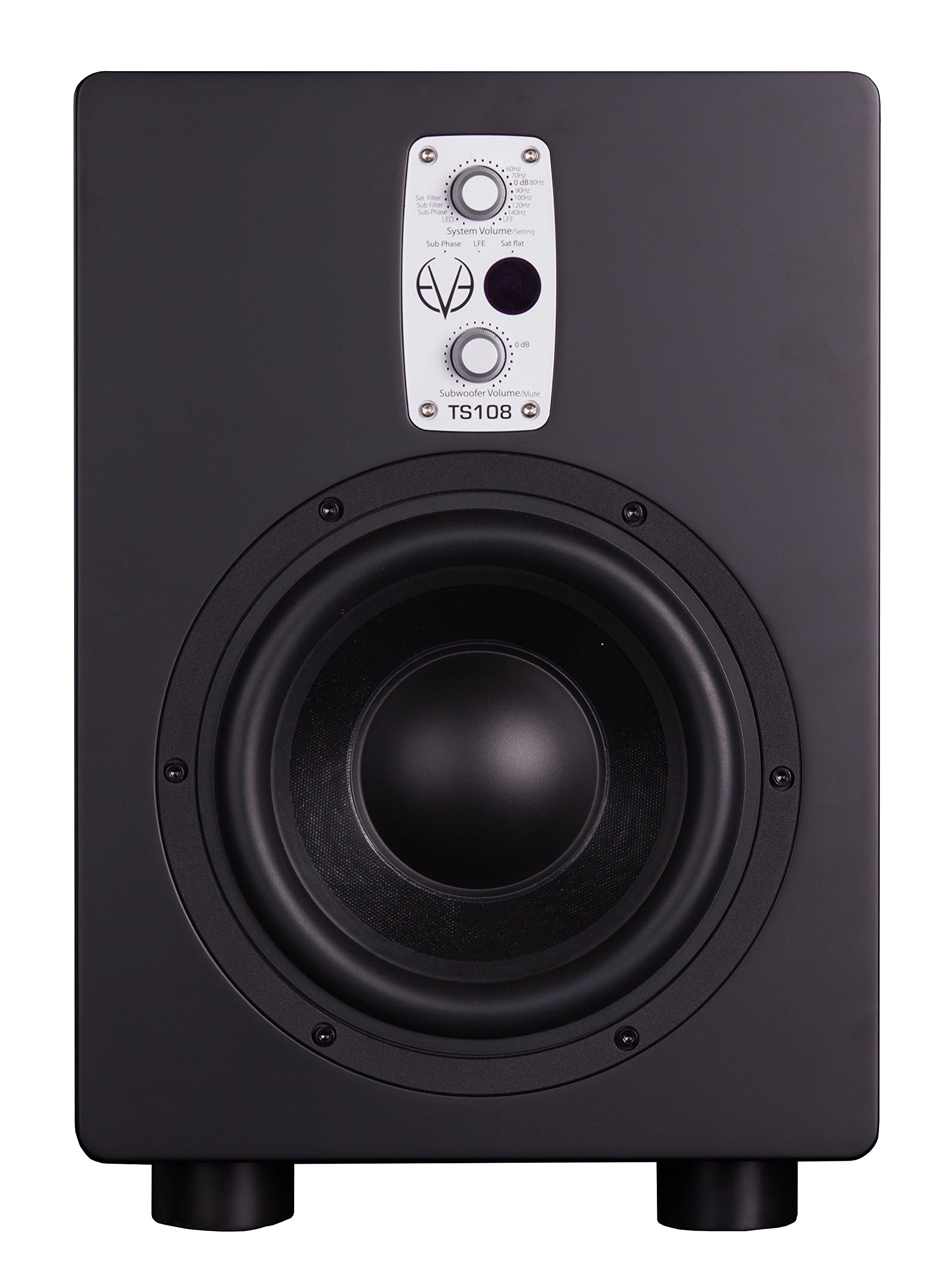 EVE Audio TS108 8-Inch Active Subwoofer with Passive Radiator, 33 to 300 Hz Frequency Range and 105 dB Maximum Sound Pressure Level