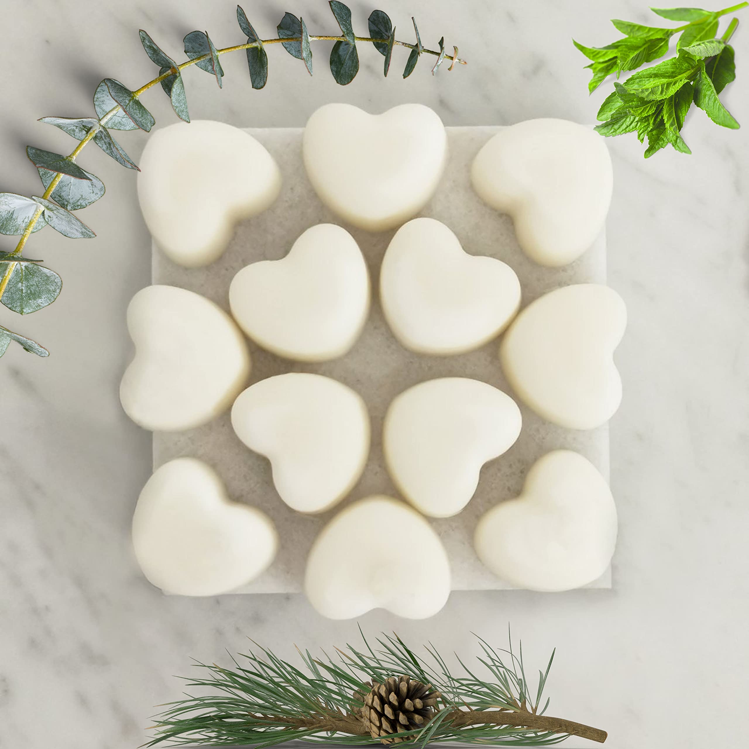 Peppermint, Eucalyptus and Pine Wax Melts  - White