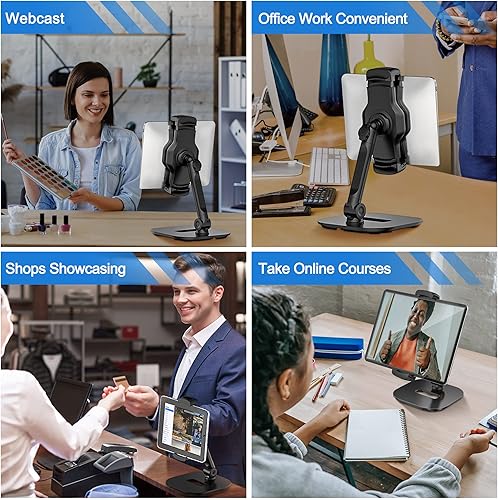 Miniatura 5 de AboveTEK Soporte de escritorio mejorado para tableta, soporte giratorio de 360 para tablet y teléfono para cualquier pantalla de 4.7 a 13.5