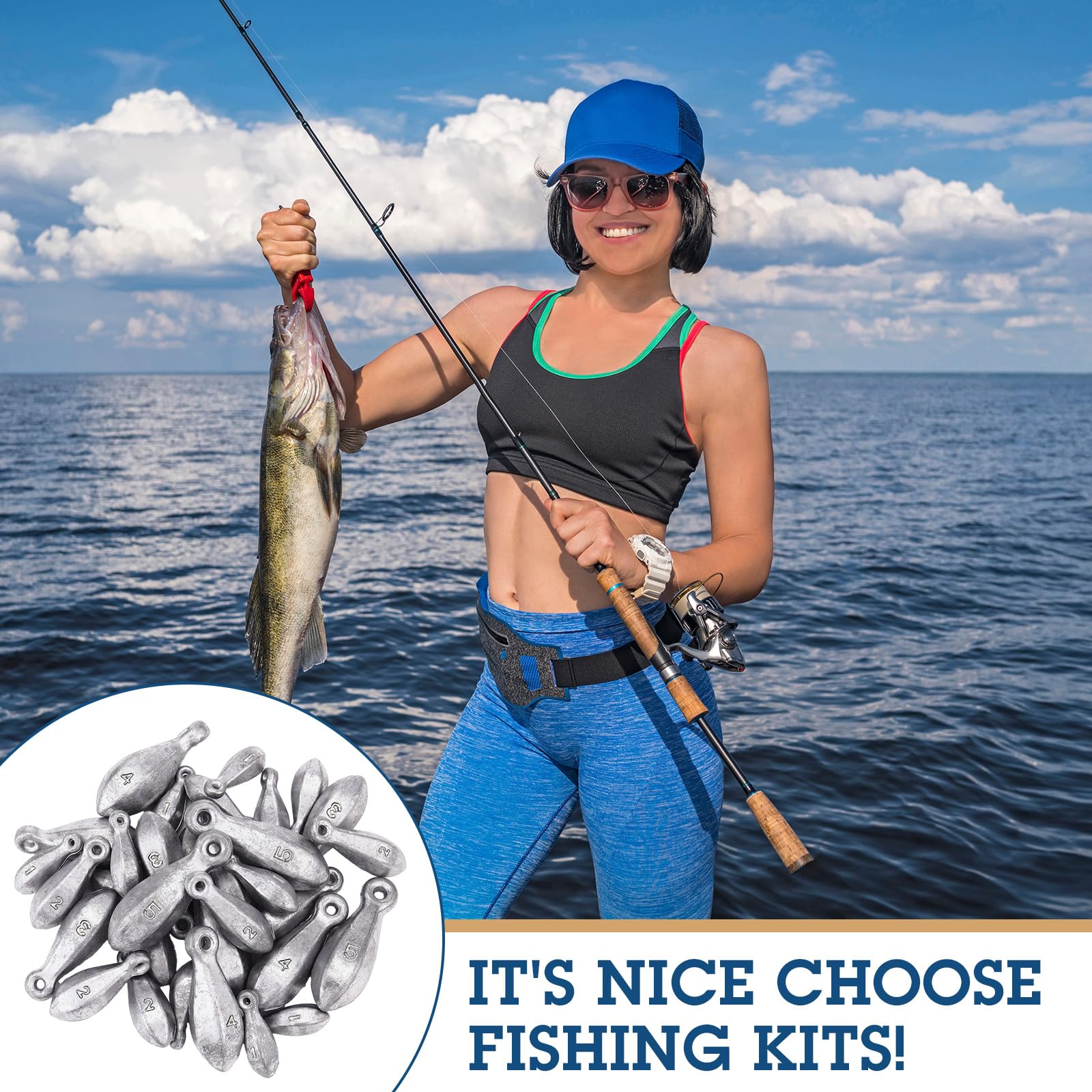 Pesca Pesci Sinker Kit Rig Pesca Peso Sinker Pesi Banca Sinkers Acqua Salata Sinkers Bass Casting in