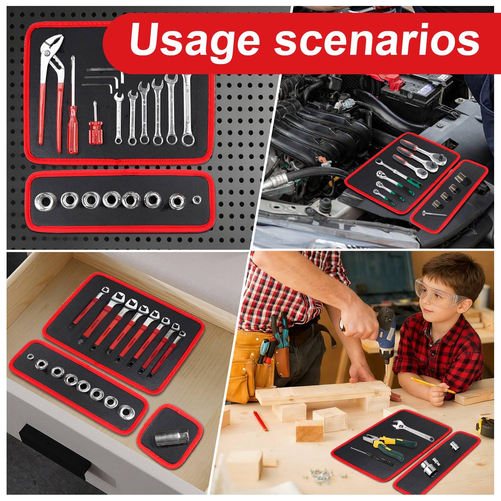 Magnetic Tool Mat Set - Organize Your Workshop! -4 Magnetic Tool Mat Set - Organize Your Workshop! -4