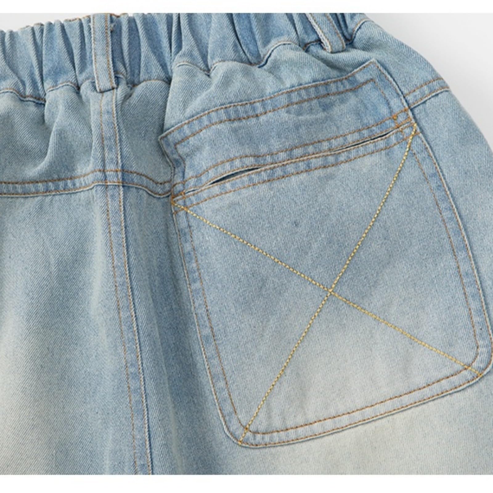 Generico Jeans Ragazzo 16 Anni-Pantaloncini Misti per Ragazzi con Elastico in Vita per L'Estate, Pantaloncini in Denim Casual Larghi per Bambini dai 5 ai 14 Anni, Leggeri e Resistenti, da Indossare