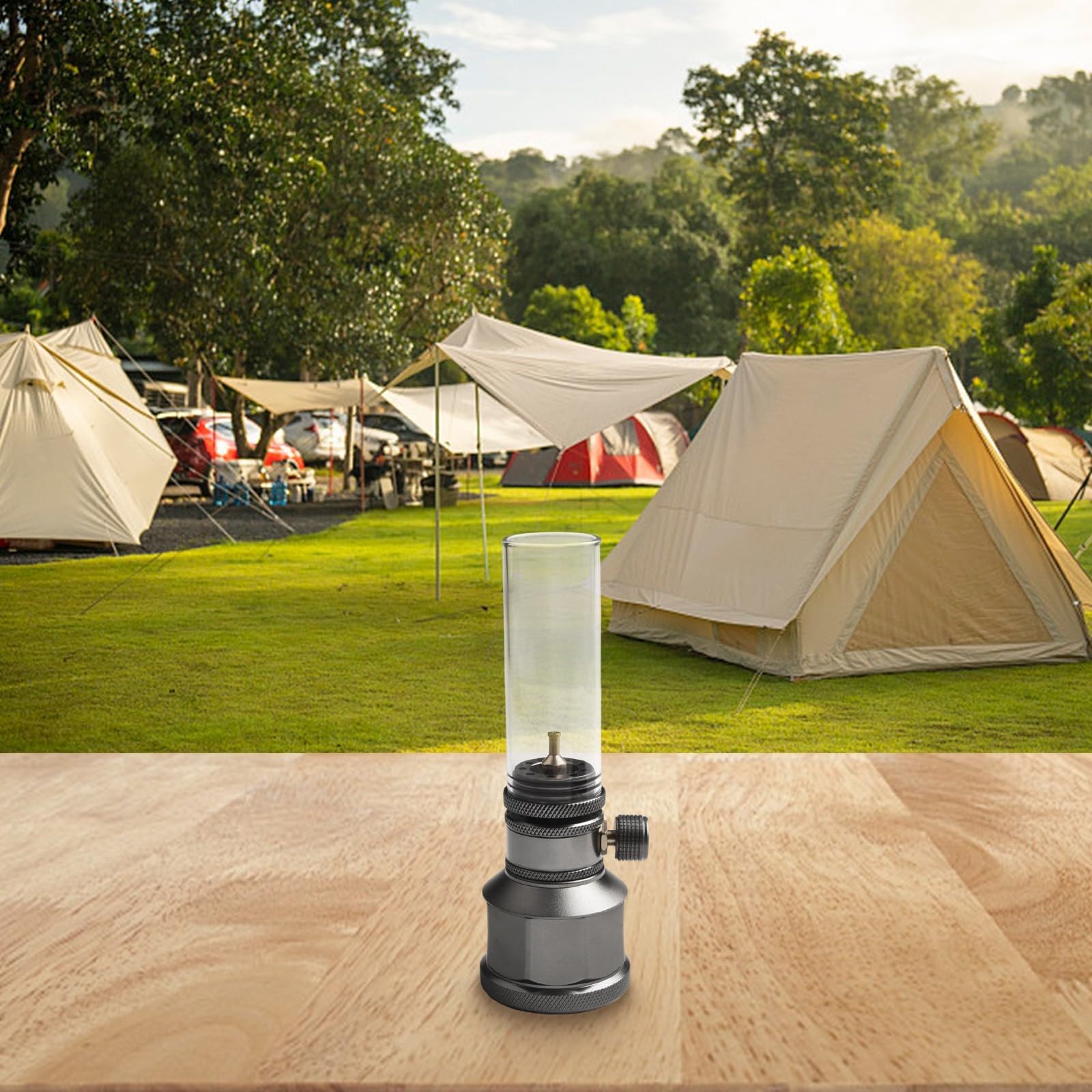 Linterna de gas para camping, iluminación de luminancia ajustable, lámpara de iluminación de luminancia y lámpara de camping, linternas portátiles para tienda de campaña al aire libre,