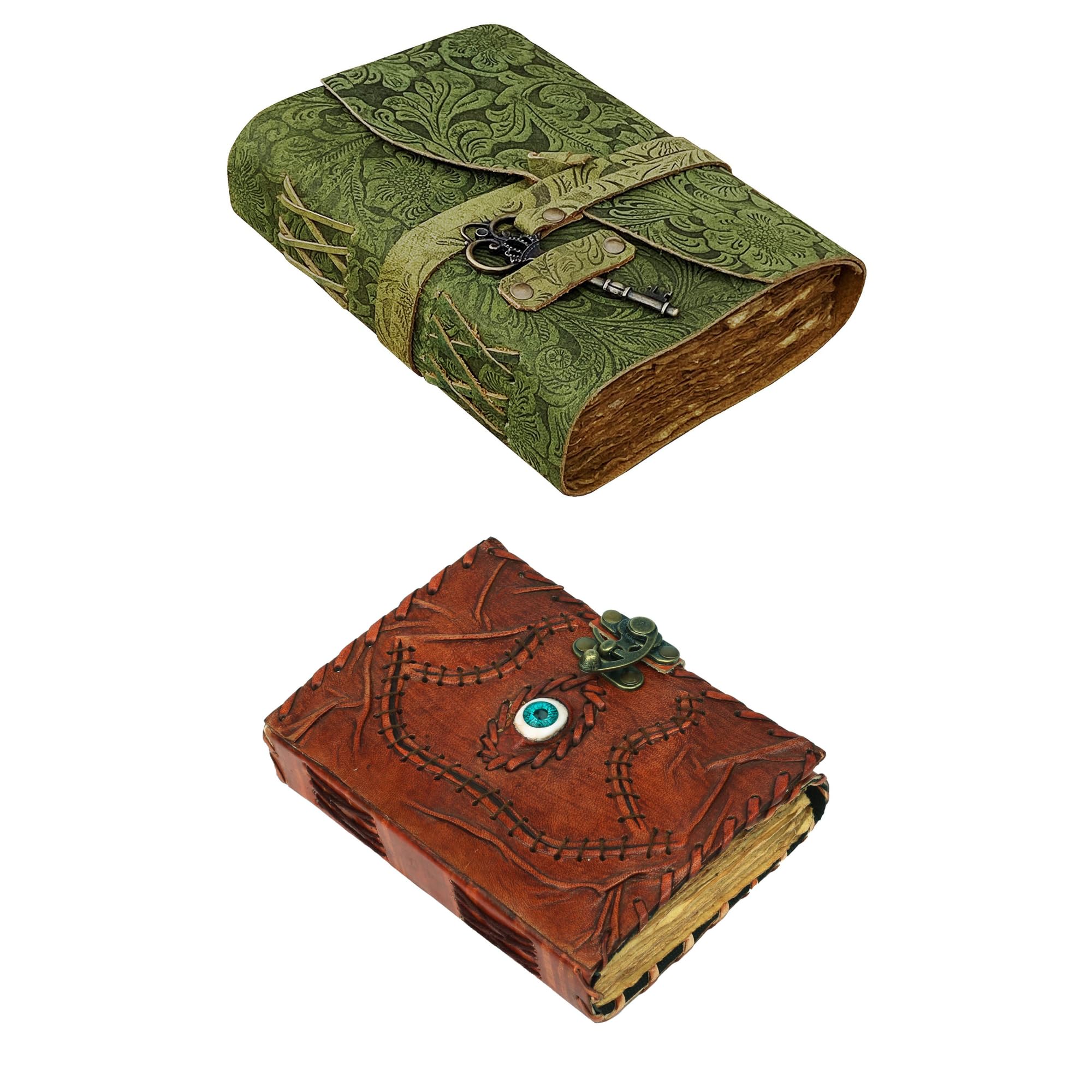 Vintage Leather Bound Journal With Hocus Pocus Book of Spells Journal