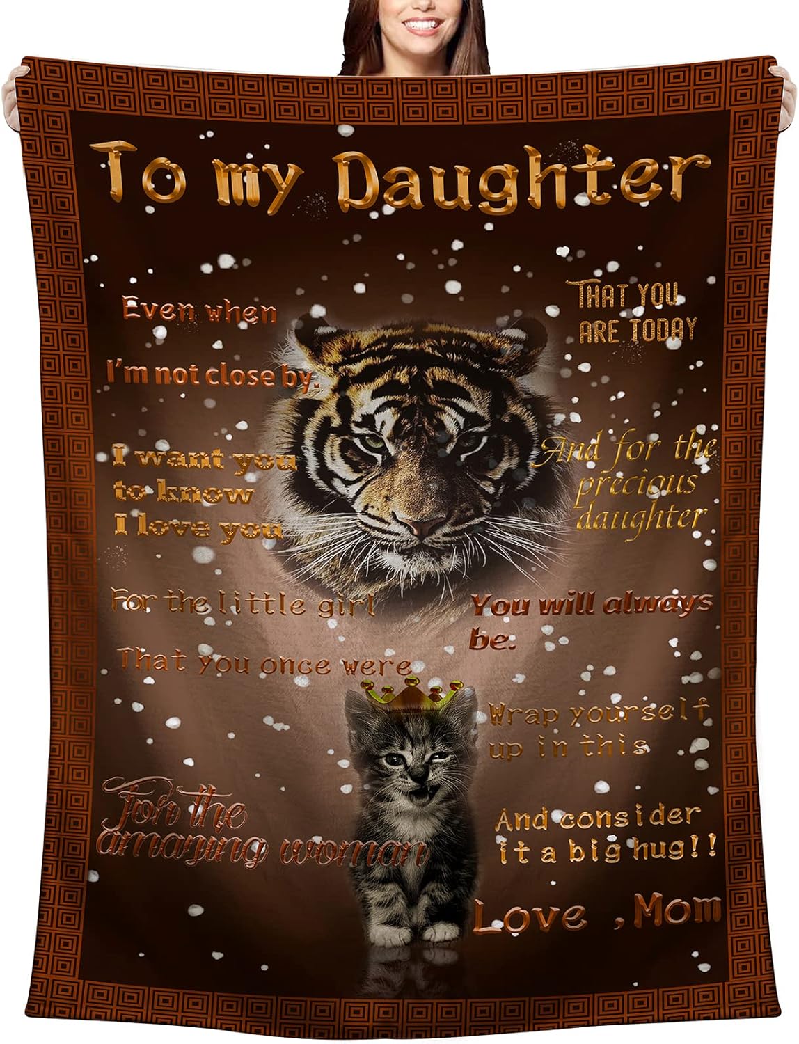 Liomind Kids Bed Blankets,Throw Blanket,to My Daughter Blanket, Daughter Blanket