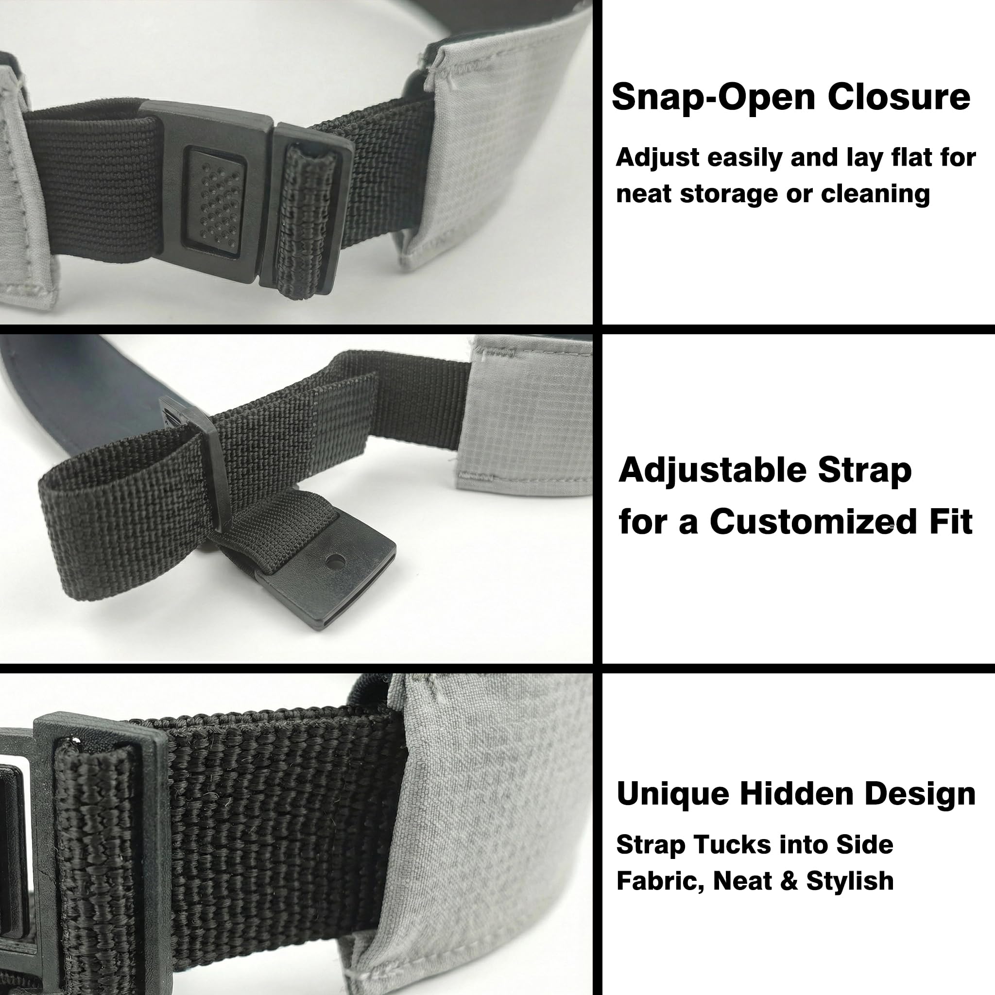 OTTERSHELL Pare-soleil de sport avec fentes pour lunettes, visière athlétique réglable pour la course, le golf, le tennis, la pêche.