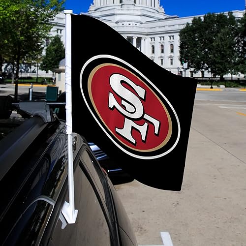 Miniatura 10 de Rico Industries NFL - Bandera de doble cara para automóvil, accesorio para auto