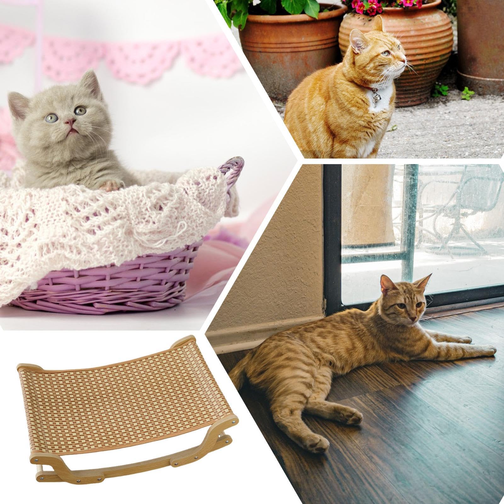 Silla Hamaca para Gatos,Cuna De Sueño Felino - Sofá Balancín Fresco para Interiores Exteriores Terraza Jardín Salón Tienda Apartamento Juego Ventana