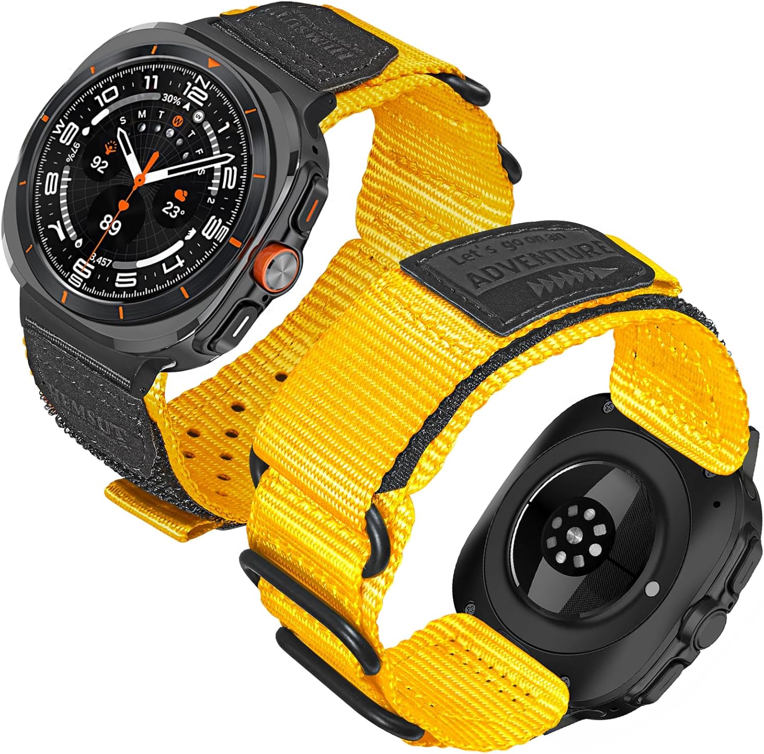 SMITHA Watch Band Compatible with Samsung Galaxy Watch Ultra 47mm (2024/2025), Comfortable Nylon Strap for Galaxy Watch Ultra 2/1, Comfortable 3-Loop Adjustable Strap for Outdoor