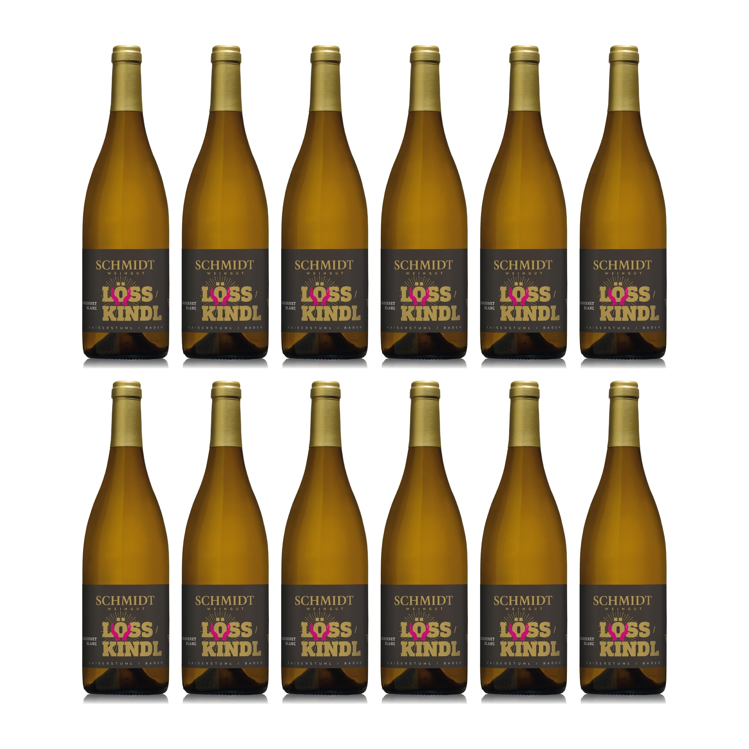 Weingut Schmidt LÖSS KINDL Cabernet Blanc Trocken Weisswein Weiss BIO Deutschland inkl. FeinWert E-Book (12 x 0.75 l)