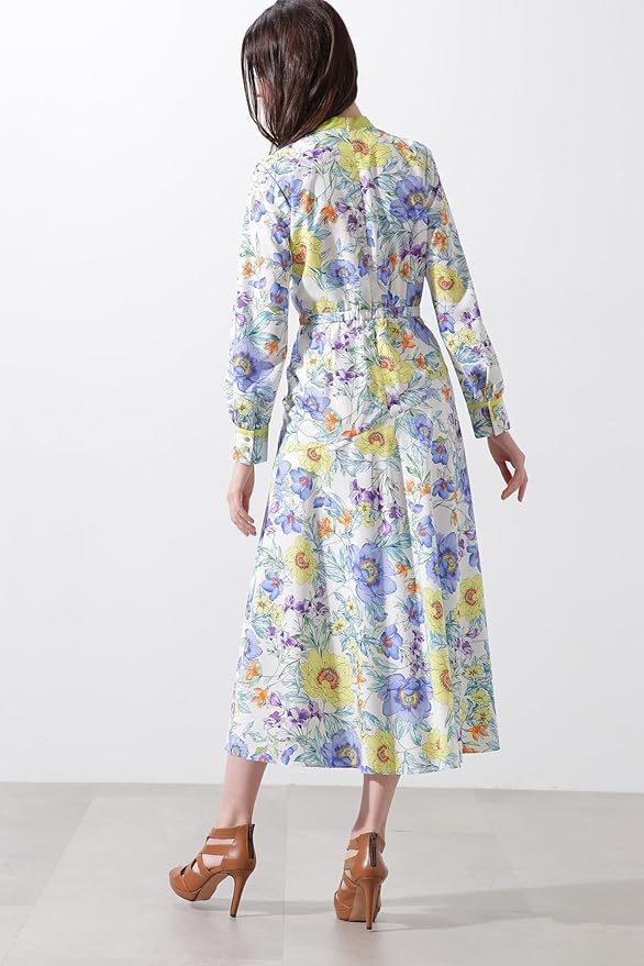 ピンキーアンドダイアン♡オプティカルフラワーロングワンピース ピンキーアンドダイアン◇オプティカルフラワープリント