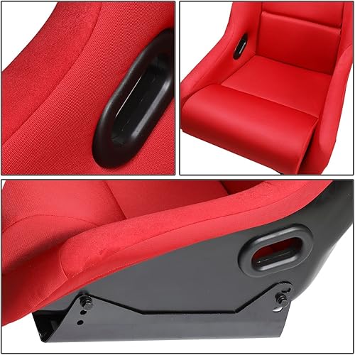 Miniatura 3 de Auto Dynasty Par de asientos universales de 23 pulgadas de ancho x 35 pulgadas de alto x 25 pulgadas de profundidad NRG con respaldo fijo + cojines