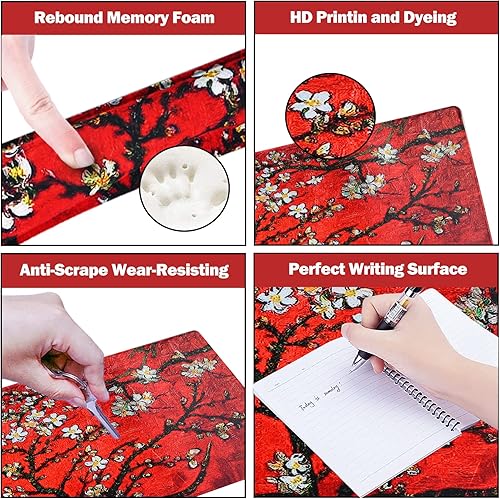 Miniatura 49 de ARTSO Juego de alfombrillas de mouse grandes para juegos, soporte para reposamuñecas para teclado + cojín de muñeca para mouse + alfombrilla de