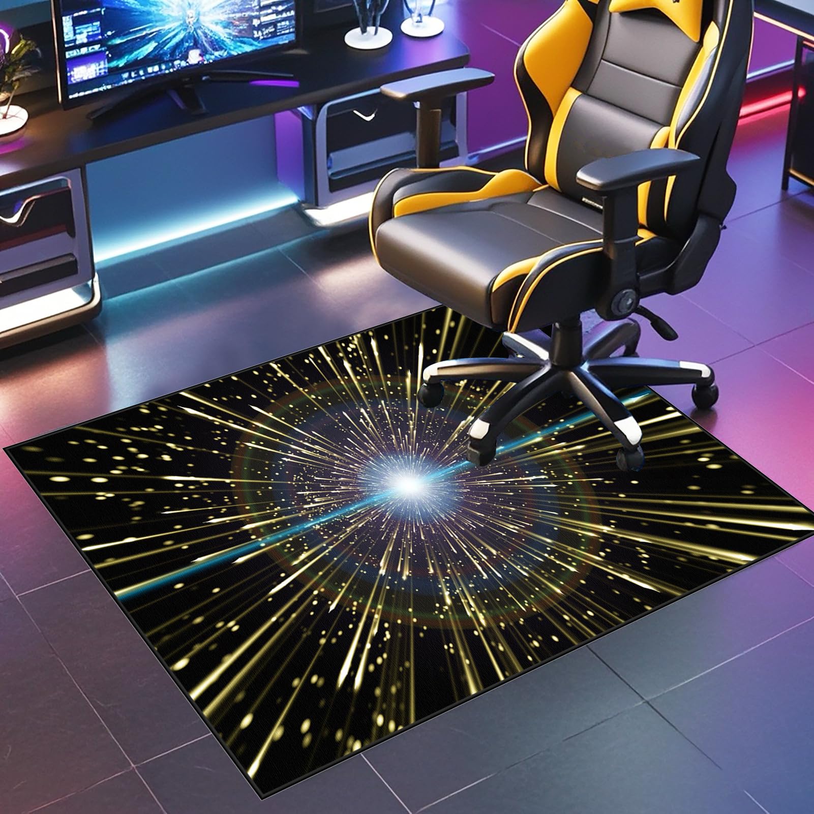 JaevKwzy Office Gaming Chair Mat Office Chair Mat for Carpets Thick Floor Mats for Low/Medium Pile Carpets Desks Mats Large 100 x 160 cm Hardwood Floor Protector Mat Floor Protector for Rolling Chair — image 1