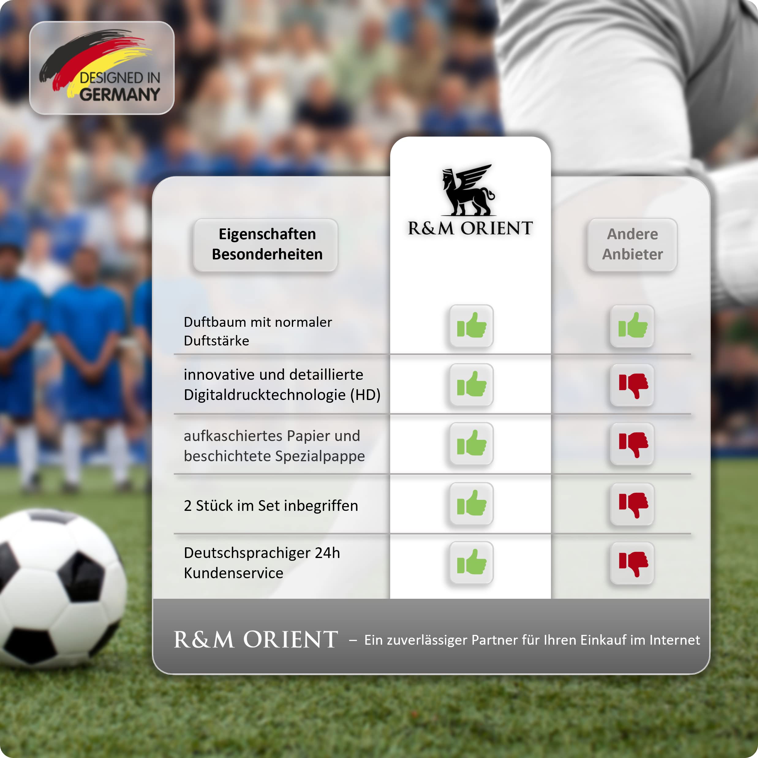 Set Di 2 Alberi Profumati Per Auto A Forma Di Maglia Da Calcio - Monaco - Deodorante Ambiente Auto Originale