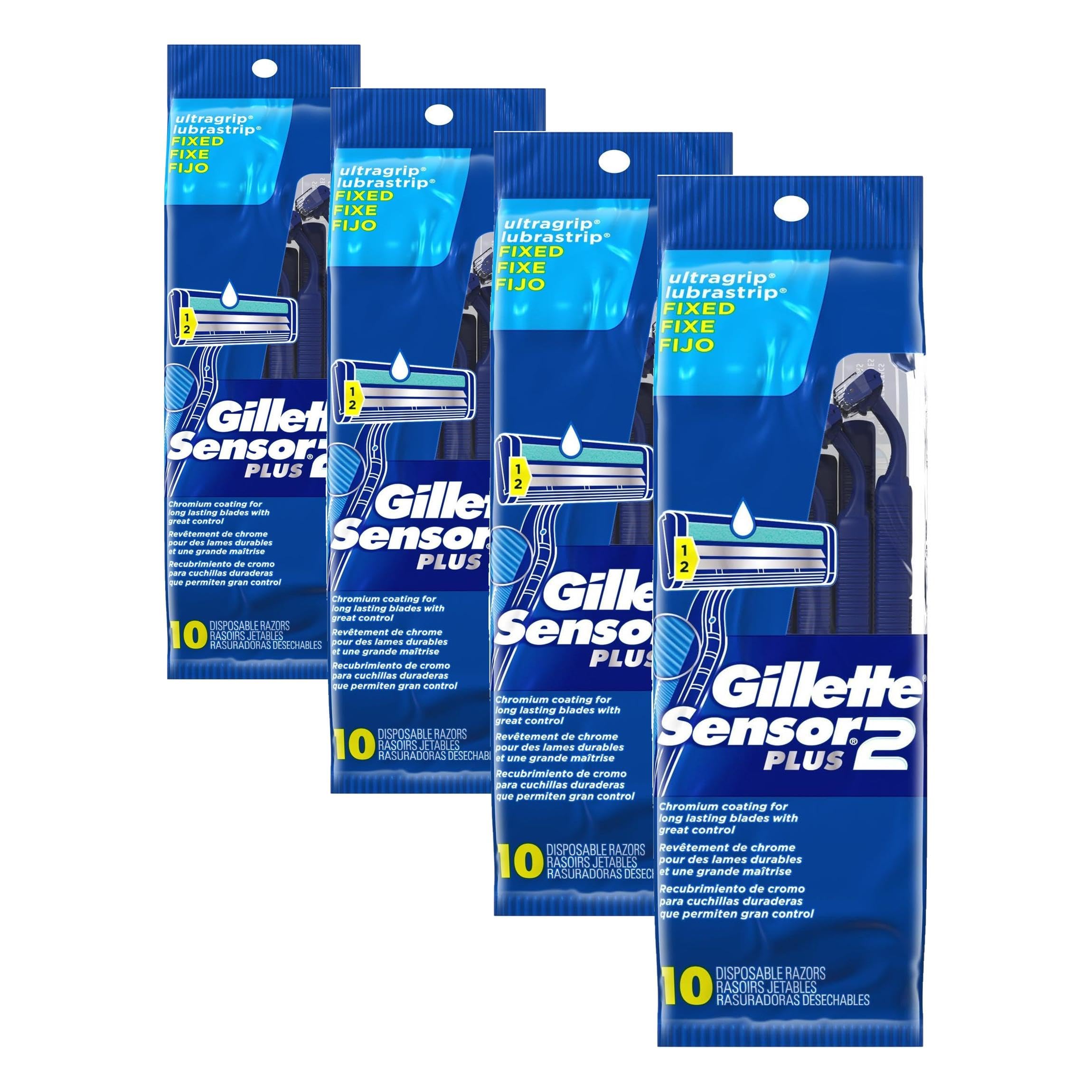 Gillette Sensor2 Men's Disposable Razors with Pivoting Head and Lubrastrip