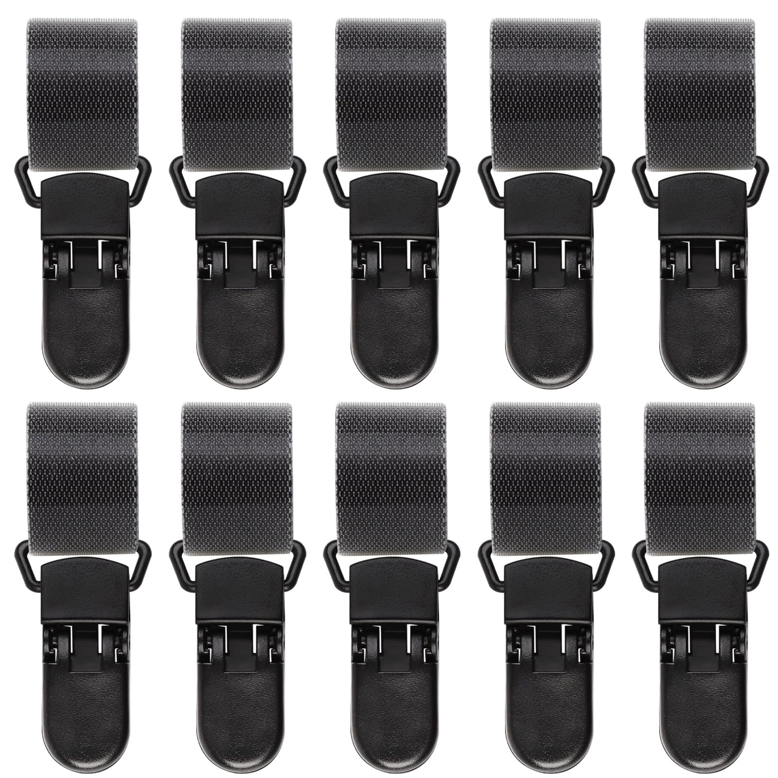 10PCS Garden Flag Clips Anti Wind Holder Clips Heavy Duty Secure Flag Pole Clip Adjustable Yard Lawn Garden Flag Stoppers for Outdoor Indoor Yard Flags Banners Use (Black)-image-16