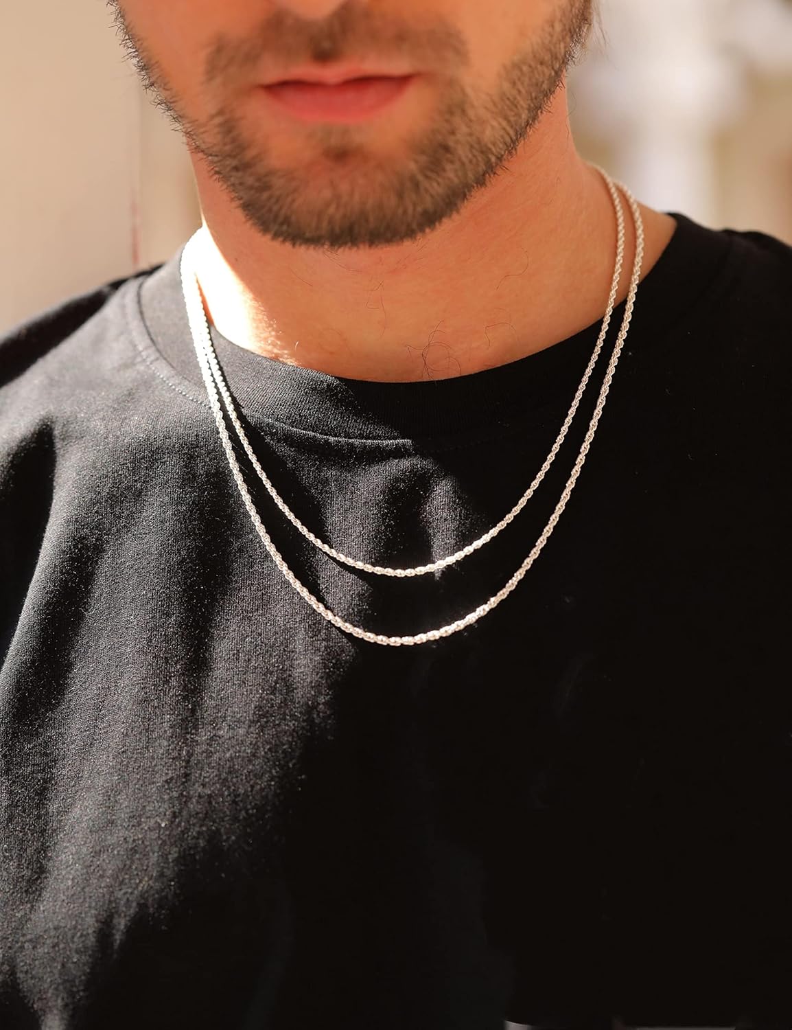 Silver Necklace for Women 2.5mm Rope Chain 925 Sterling Silver Clasp Rope Chain Silver Chain for Men 16/14/20/22/24/26/28/30 Inches(16) - Image 7