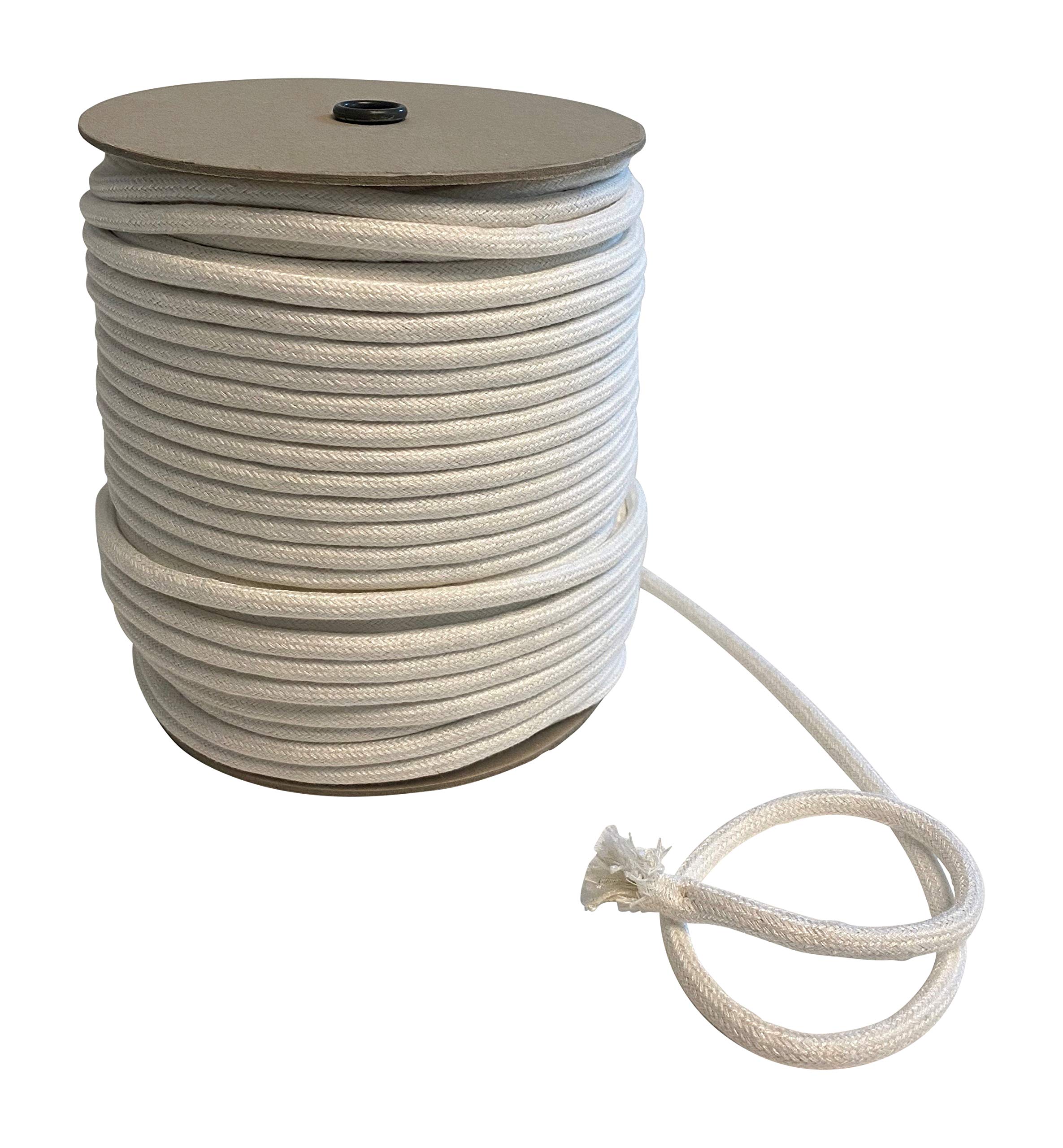 IPEA Corda di Cotone Macrame Colore Naturale – 8 mm x 100 Metri – Rotolo Super Lungo – Filo da Cucito per Lavorazioni Artigianali, Decorazioni, Arazzi e Tende