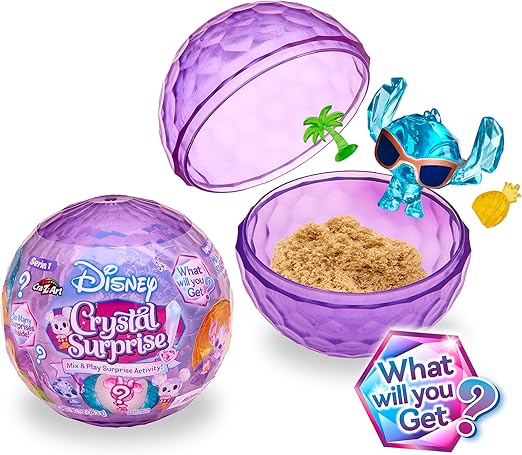 Cra-Z-Art Disney Crystal Surprise Series 1, Mini Collectible Crystal Figures with Activity Compound, Collectible Blind Bag Inspired Figures, Kids Toys for Ages 3 and Up