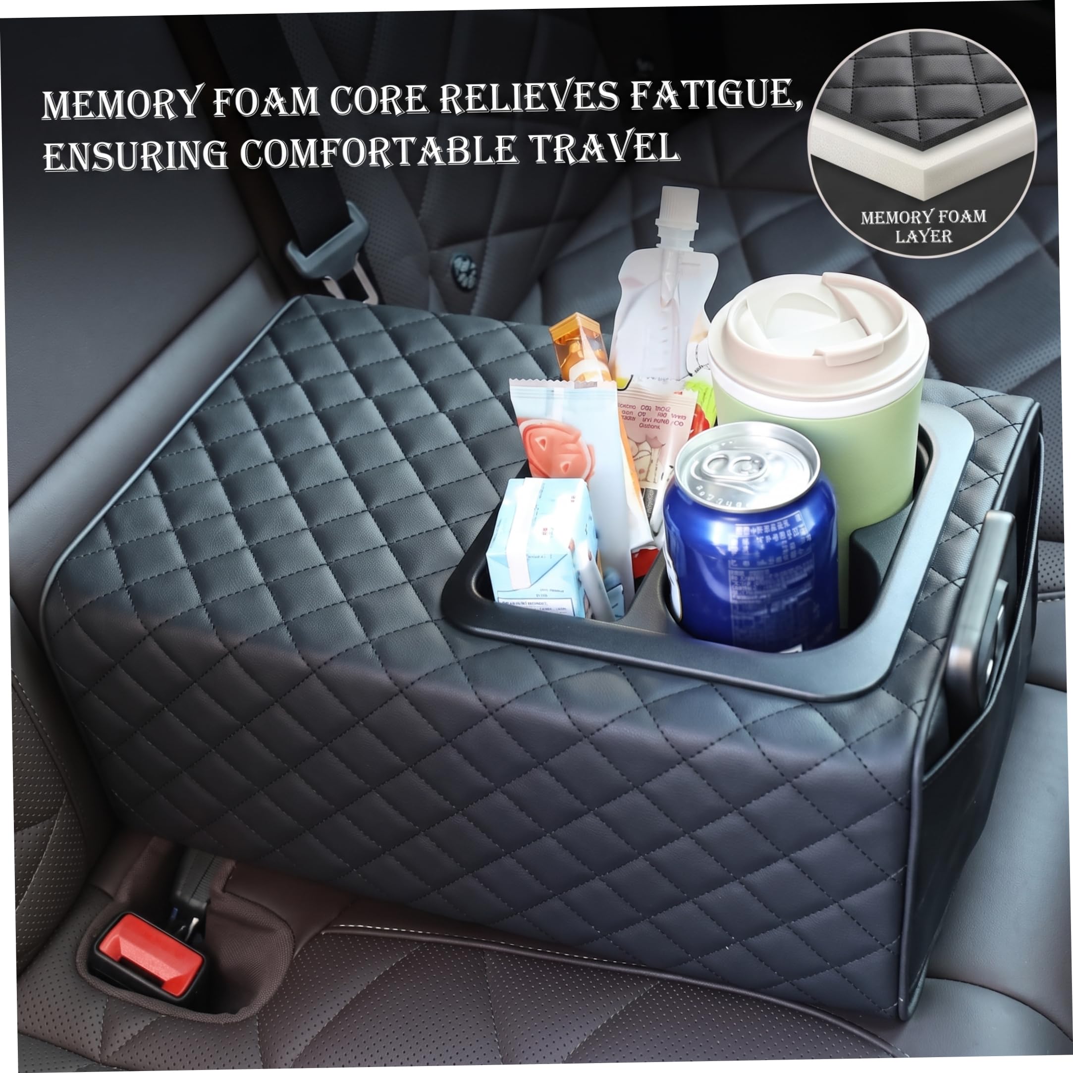 Portavasos para Consola Central con Copa Doble, Organizador para Asiento Trasero de Coche