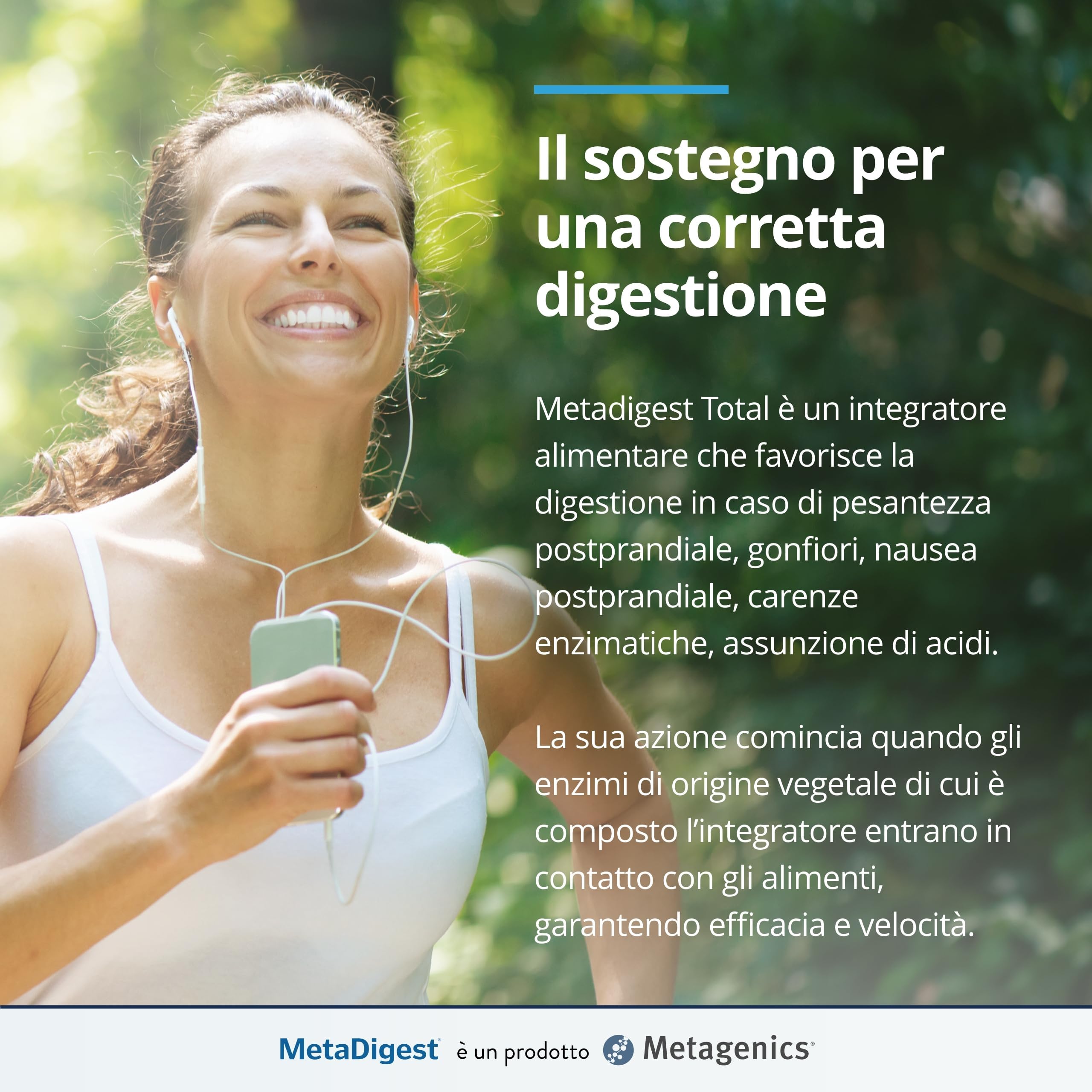 Metagenics MetaDigest Total - Riduzione Gonfiore e Digestione Veloce - 60 Capsule