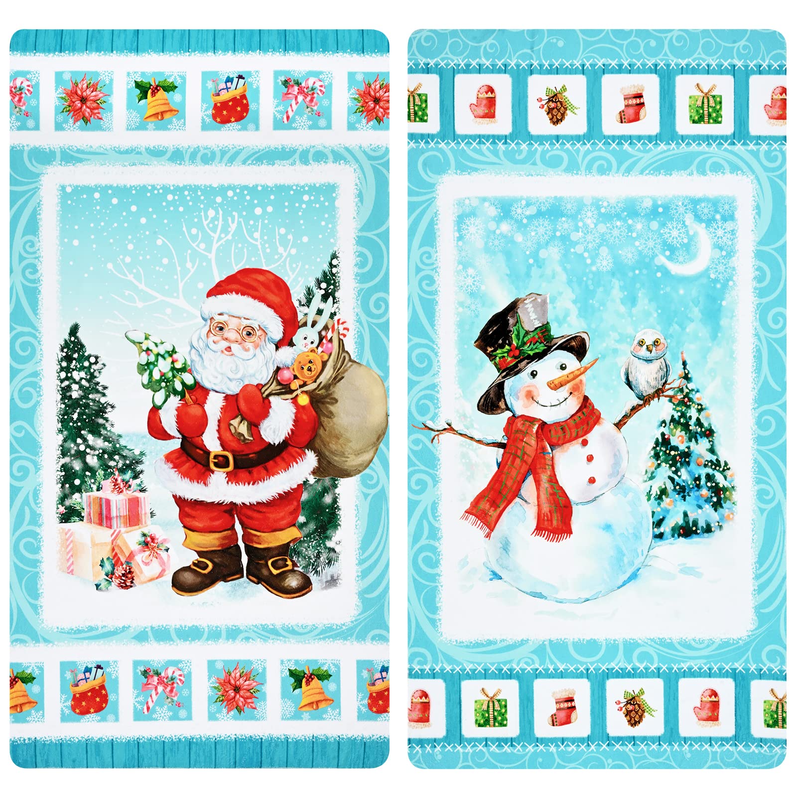Amazon.com: FRAMICS Christmas Bath Towels Set of 2, Santa Claus ...