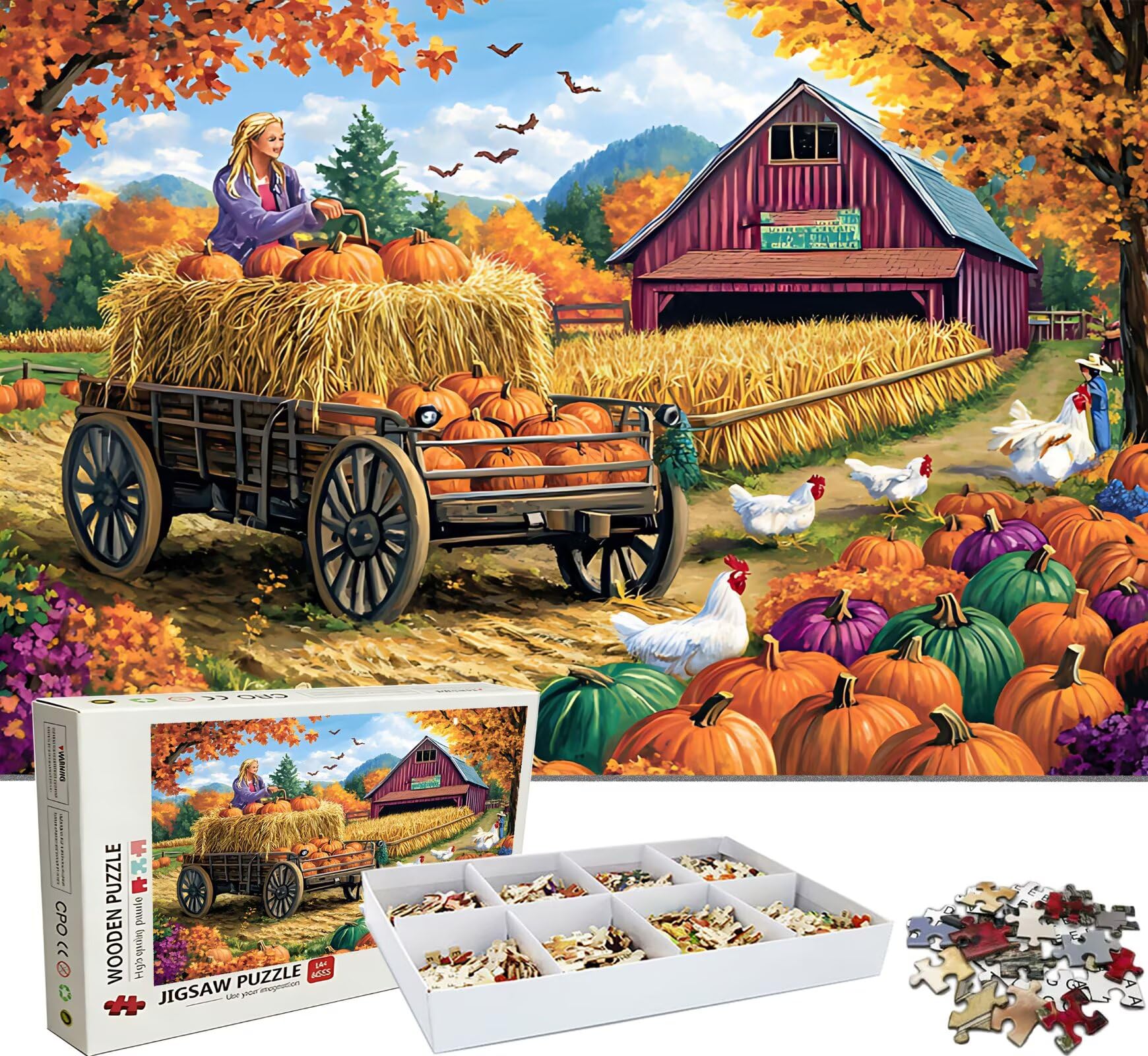 Puzzle 6000 elementów, drewniane puzzle dla dorosłych – Impossible Puzzle 179,5 x 105,5 cm niffy gra myśleniowa i myślenie dla kobiet i mężczyzn, gra rodzinna, prezent dla kobiet, gospodarstwo