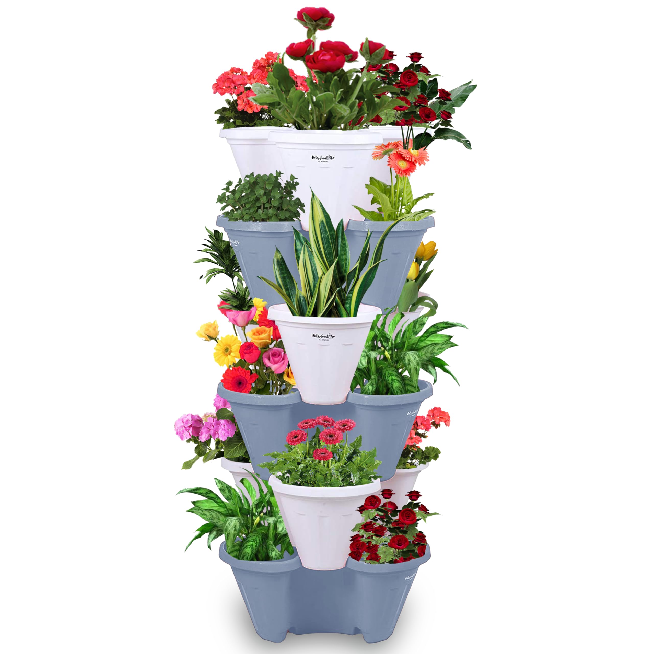 6 Tier Stackable Planters - Grow Flowers & Veggies! -5 6 Tier Stackable Planters - Grow Flowers & Veggies! -5