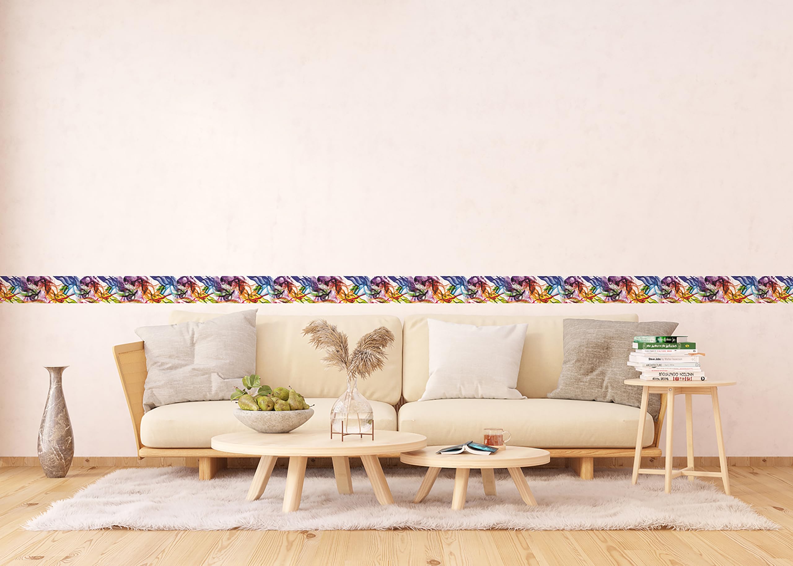 AG Design WB 8201 Frise Autocollante Pour Mur, Multicolore, 500 X 14 Cm