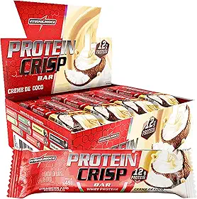 Integralmédica - Crisp Bar Creme de Coco 12 Unidades 540G - 13g de Proteína - Saciedade e Nutrição - Textura Crocante e Cremosa