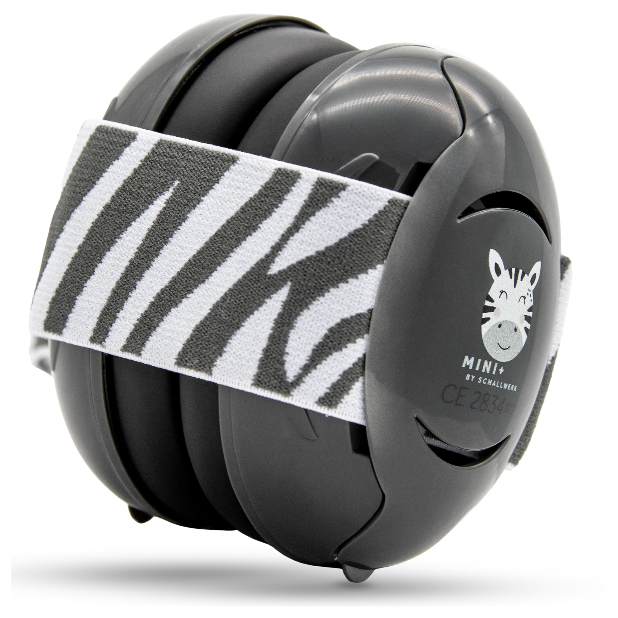 Schallwerk ® Mini+ (Zebra Shadow) - Ohrenschützer für Kleinkinder - Hochwertige Lärmschutz Kopfhörer Kinder - Gehörschutz Kinder, Gehörschutz Baby, Ohrenschützer Baby Kopfhörer Lärmschutz
