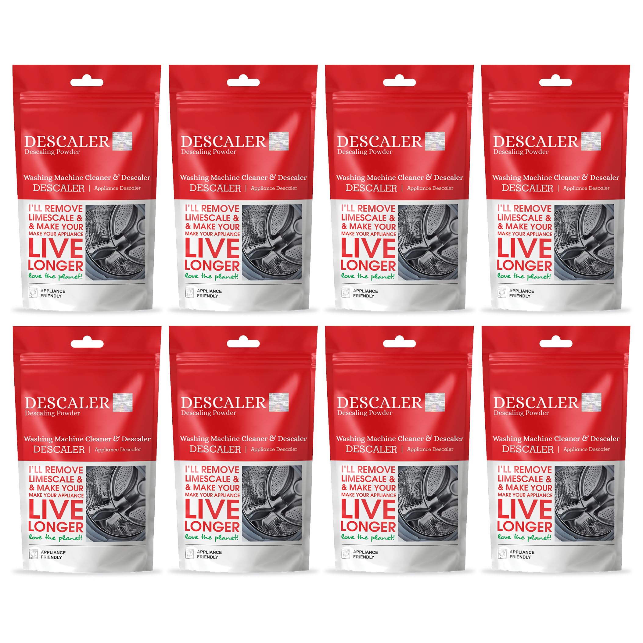 Deetto Washing Machine Cleaner, Descaler For Washing Machine Front Load And Top Load, Washing Machine Cleaning Powder, Descaling Powder For Washing Machine 100 Gm (Pack Of-8)