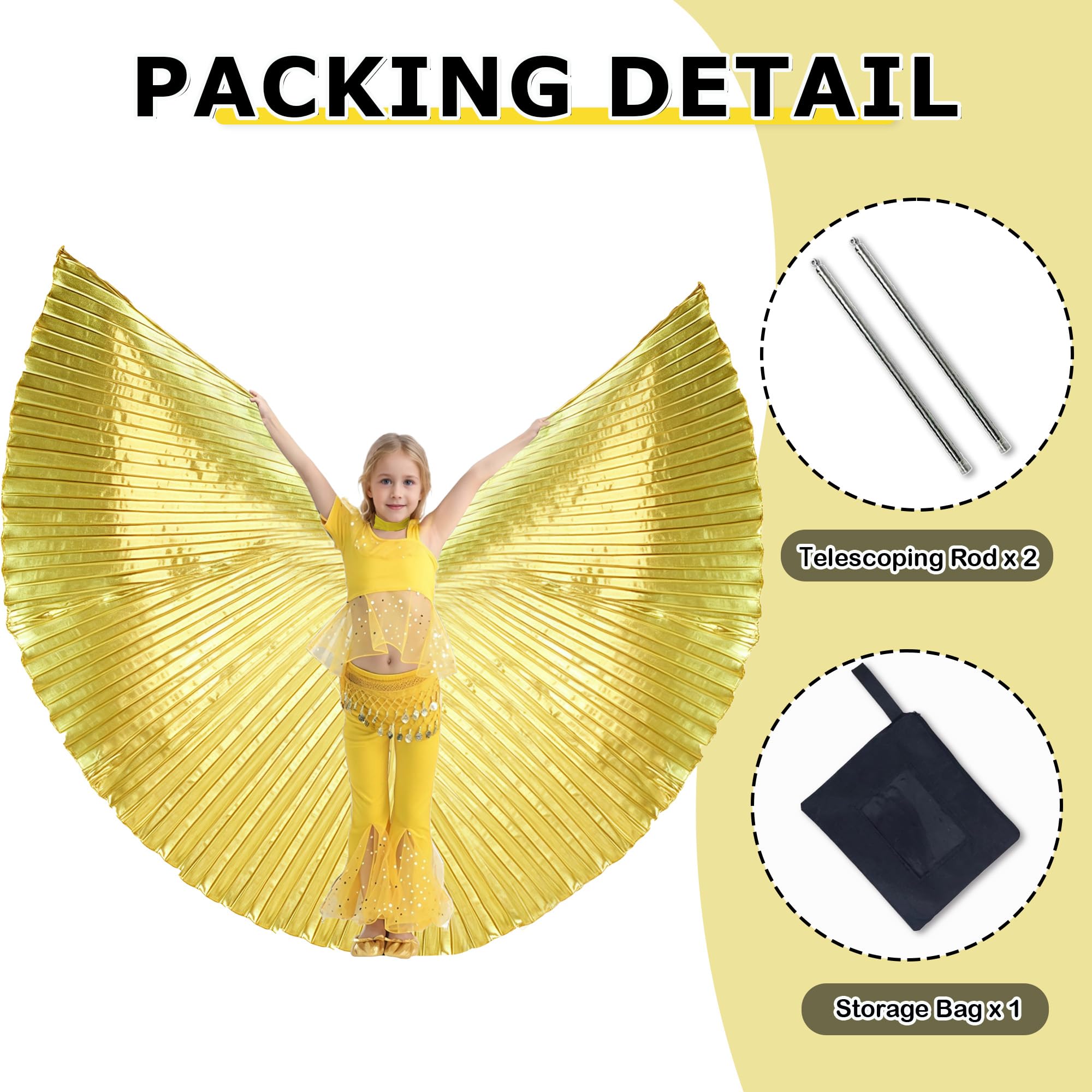 MUNAFIE Ailes d'Halloween pour filles et garçons ailes de fée Isis Ailes costume pour carnaval cosplay party