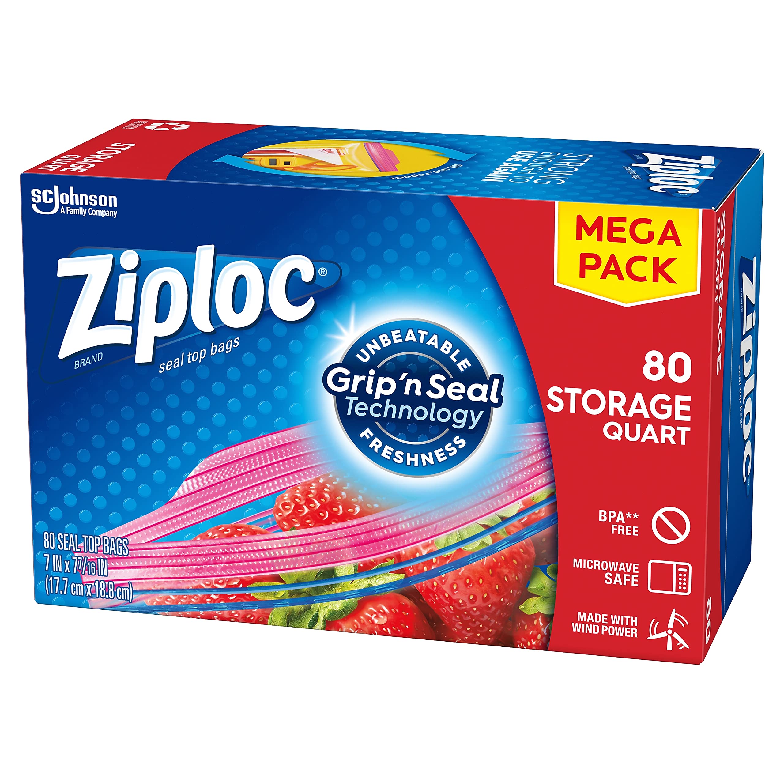 Sacs de rangement Ziploc x80 pour sandwich et organisation de la cuisine