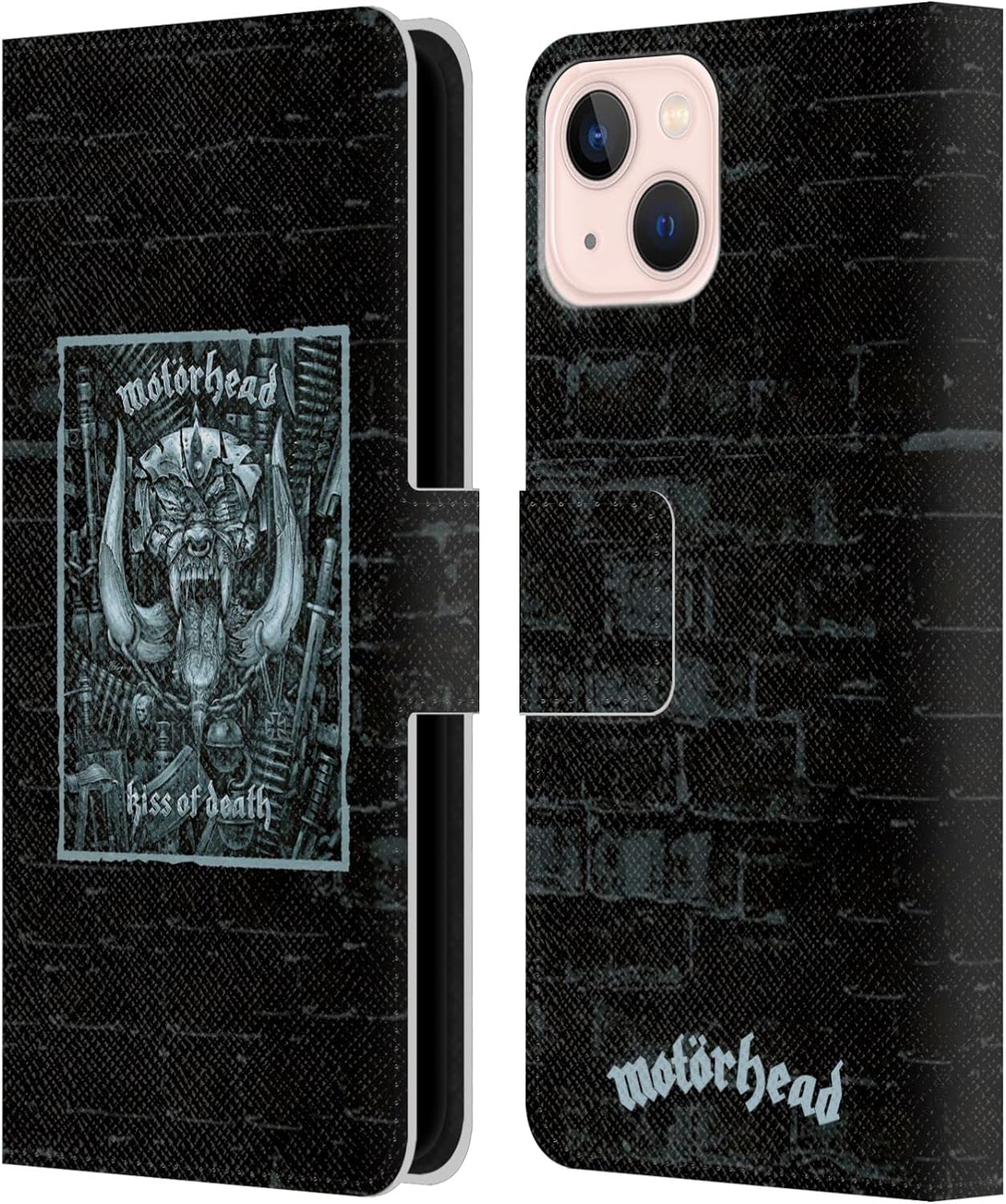 Head Case Designs Officially Licensed Motorhead Hammered Album Covers Leather Wallet Case Compatible with Apple iPhone 13
