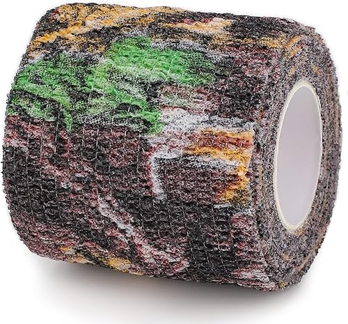 Miniatura 6 de DROK Rollo de cinta de camuflaje de 410, vendaje autoadhesivo de camuflaje para deportes al aire libre, escalada, campamento, 23 pulgadas x 14.76