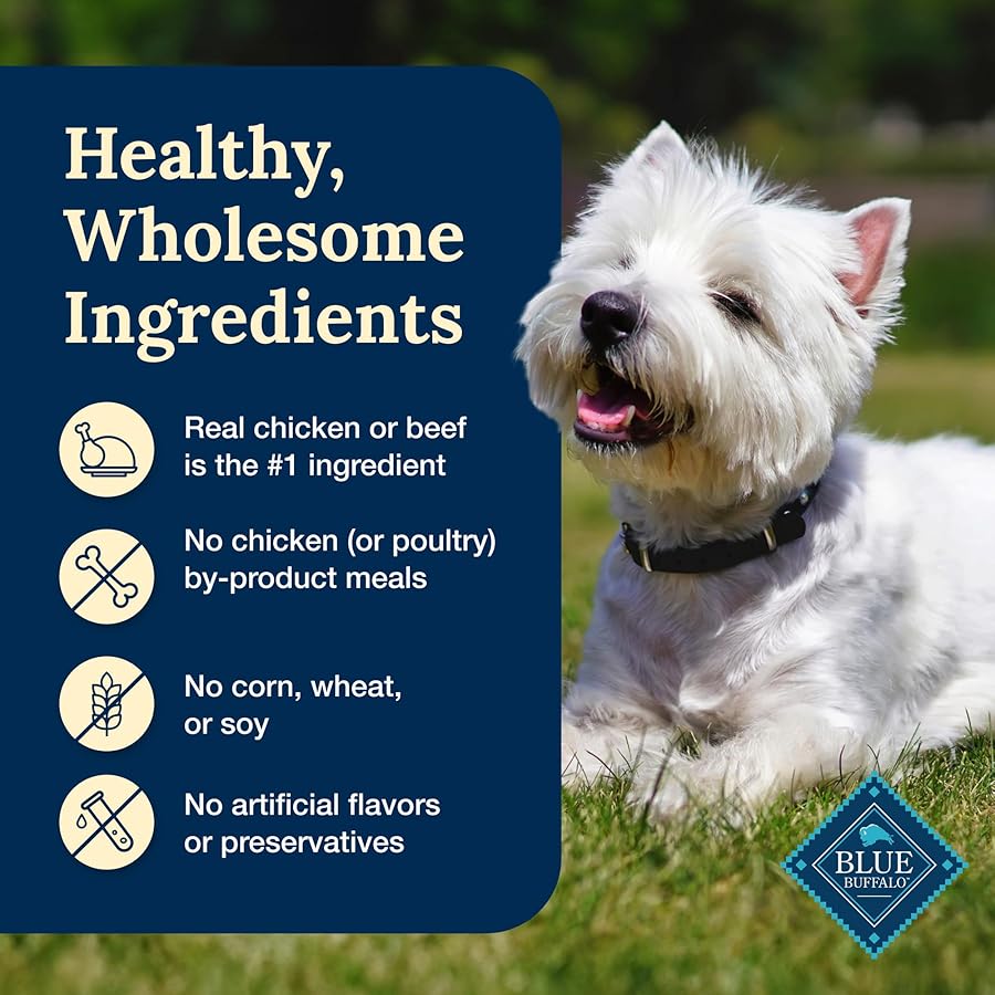 Blue Buffalo Delectables Natural Wet Dog Food Toppers Variety Pack, Tasty Chicken & Hearty Beef, Cuts in Gravy, 3-oz. (12 Pouches, 6 of Each Flavor) - image 6