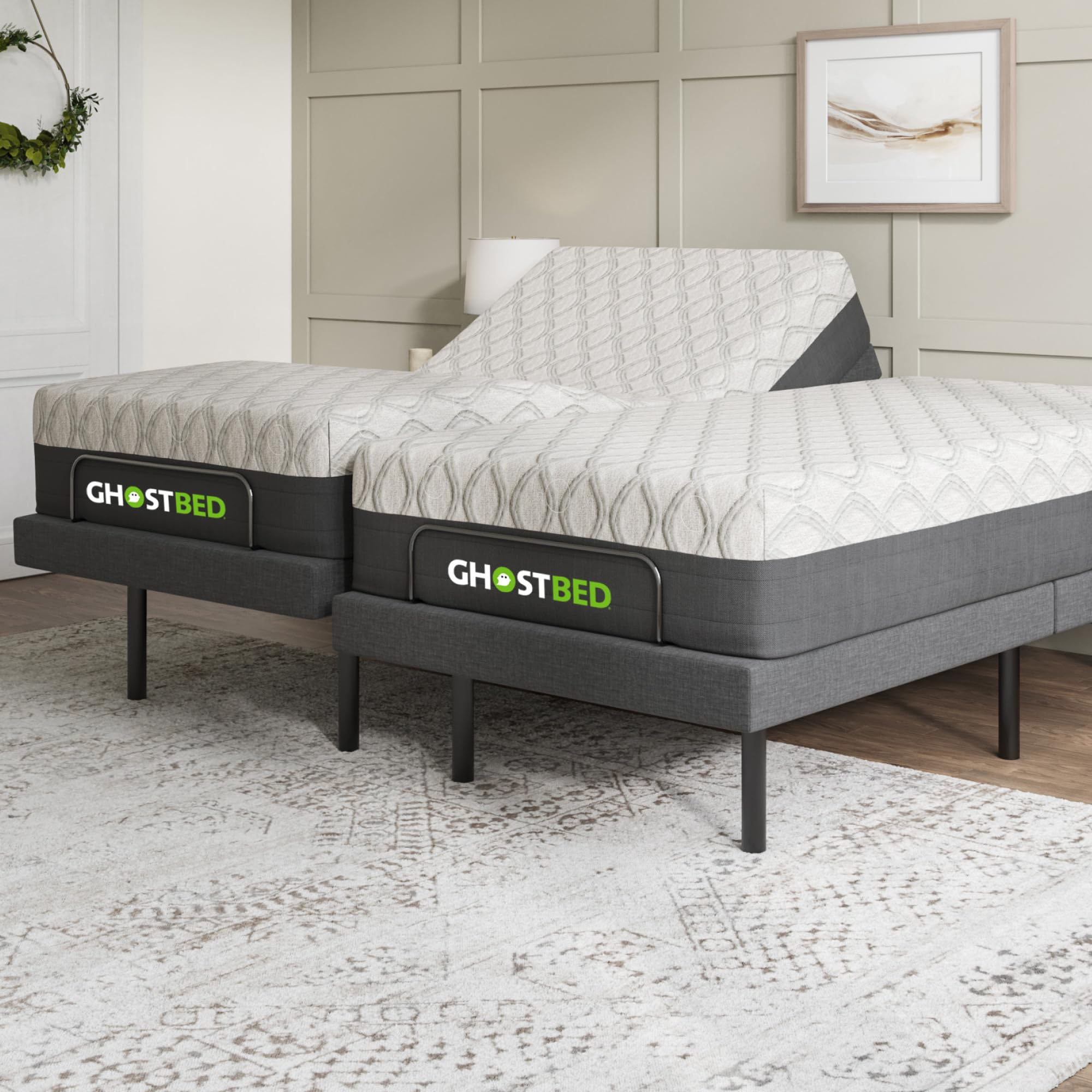 GhostBed Adjustable Bed Frame Split King 14