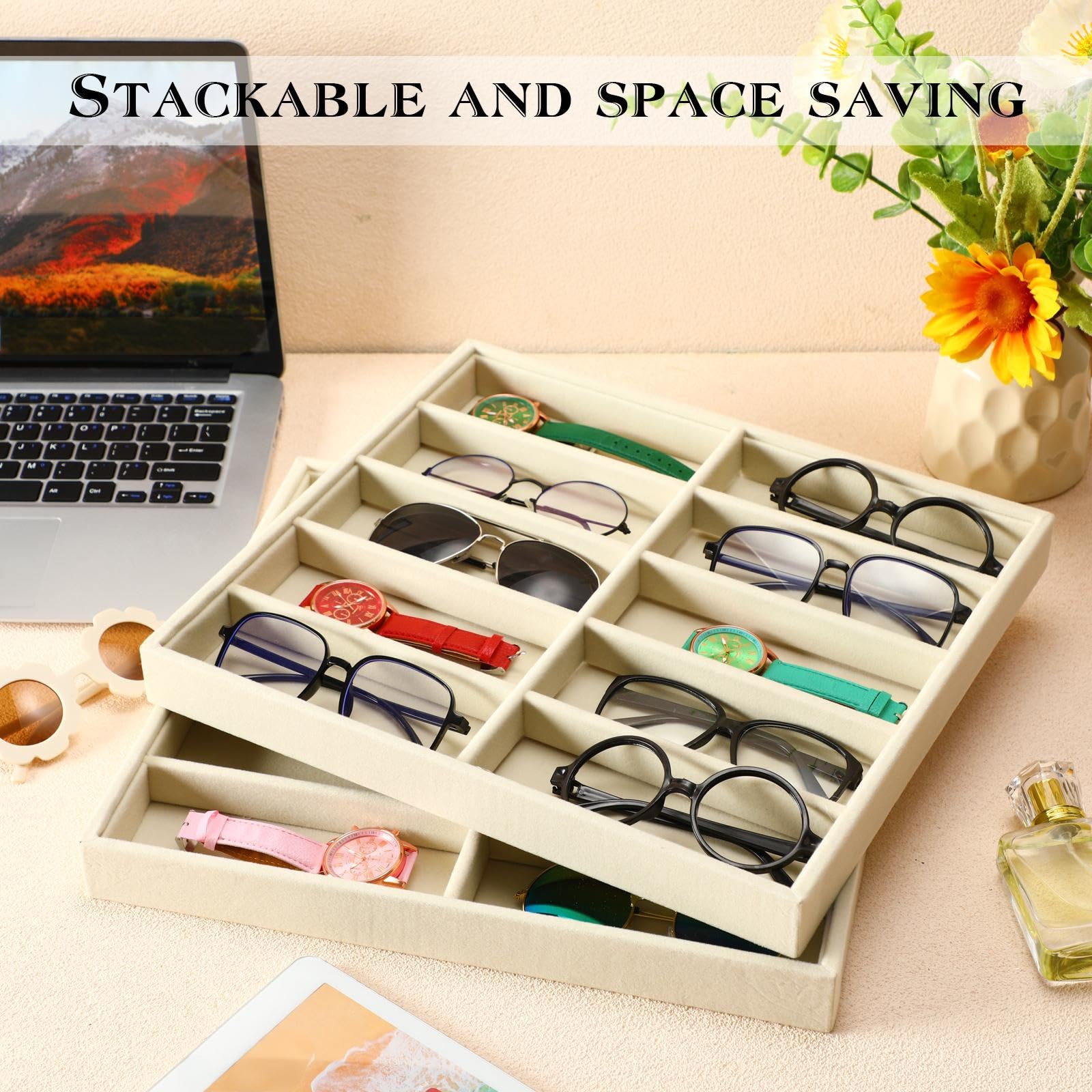 Amazon.com: Batiyeer Sunglasses Organizer Storage Tray 10  display picture 1