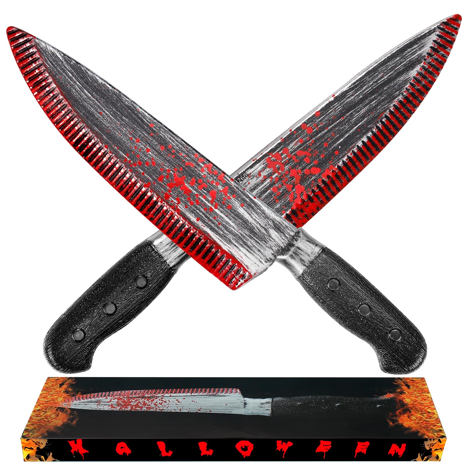 Coltello Grande Finto Insanguinato, Scimarra Di Plastica Realistica - Foto 5