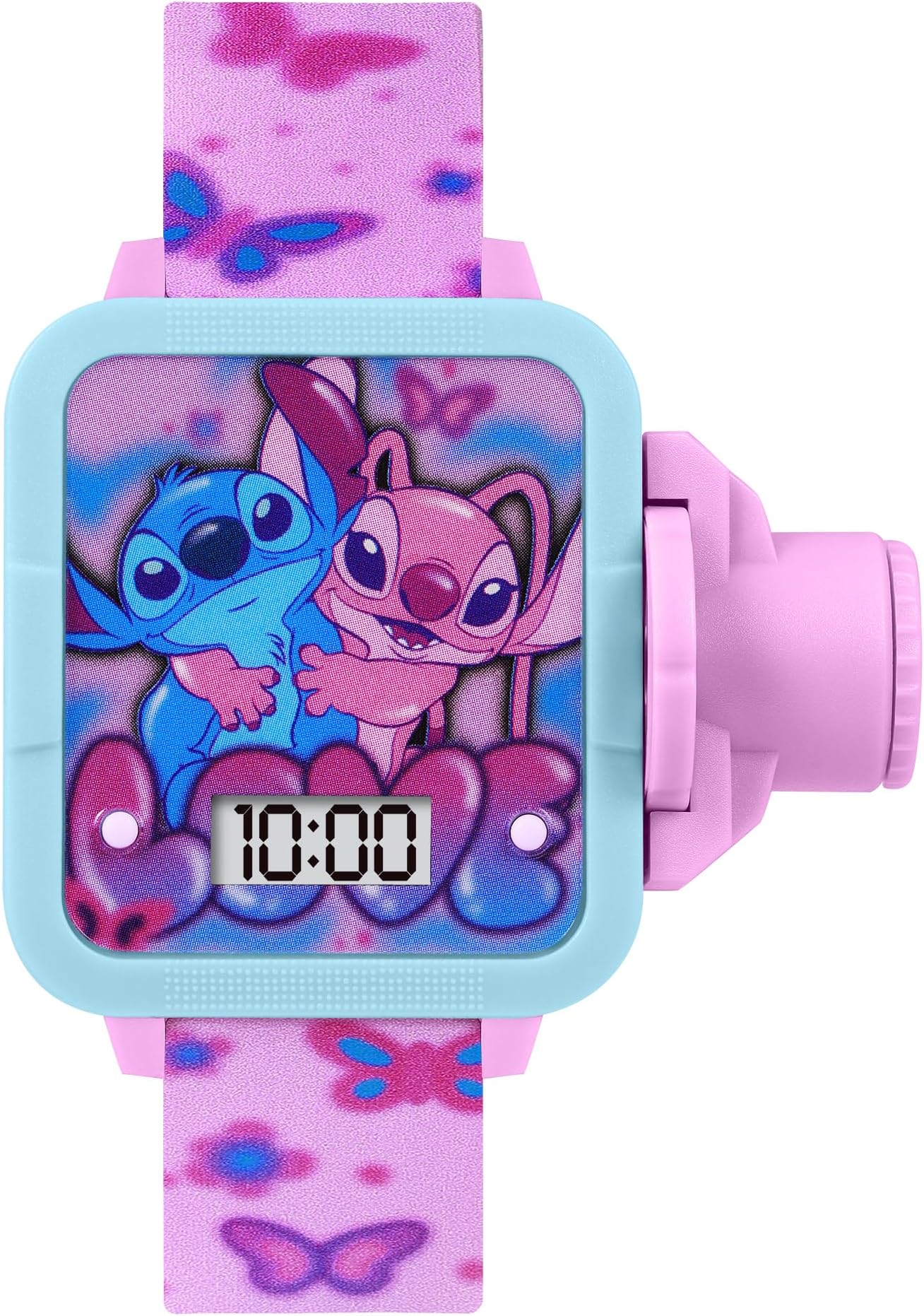 Kids Lilo & Stitch Angel Pink Adjustable Digital Projection Watch LAS4099