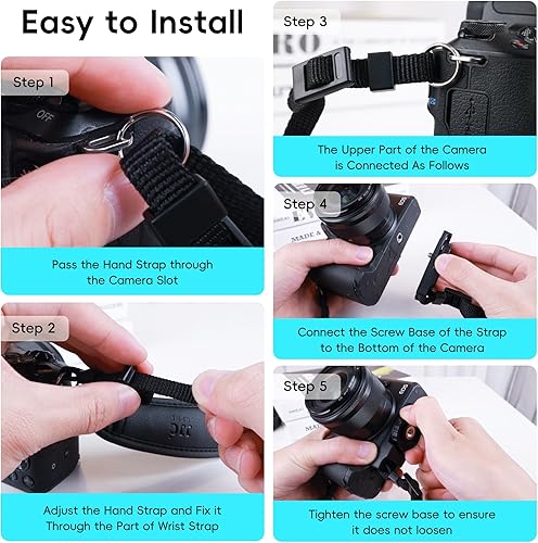 Miniatura 3 de JJC Correa de mano para cámara Nikon Z fc Zfc Z5 Z6 Z7 Z6II Z7II Z50 D7500 D7200 D5600 D3500 D3200 Coolpix P1000 P950 B700 B600 P7800 P990 32 P6 10