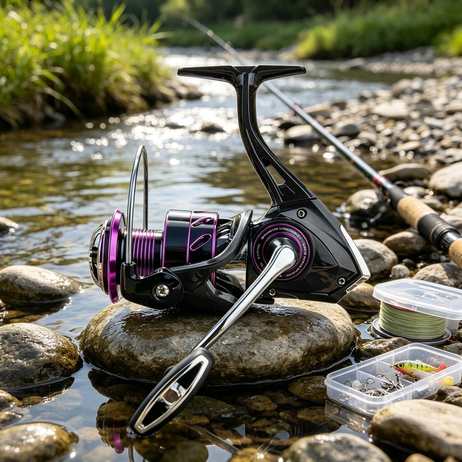 Metall Spinnrolle Carbon Körper 9+1 Lager Angelrolle