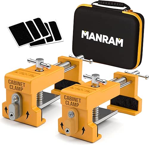 Cabinet Clamps 2 Pack - Protective Case Included - Claw