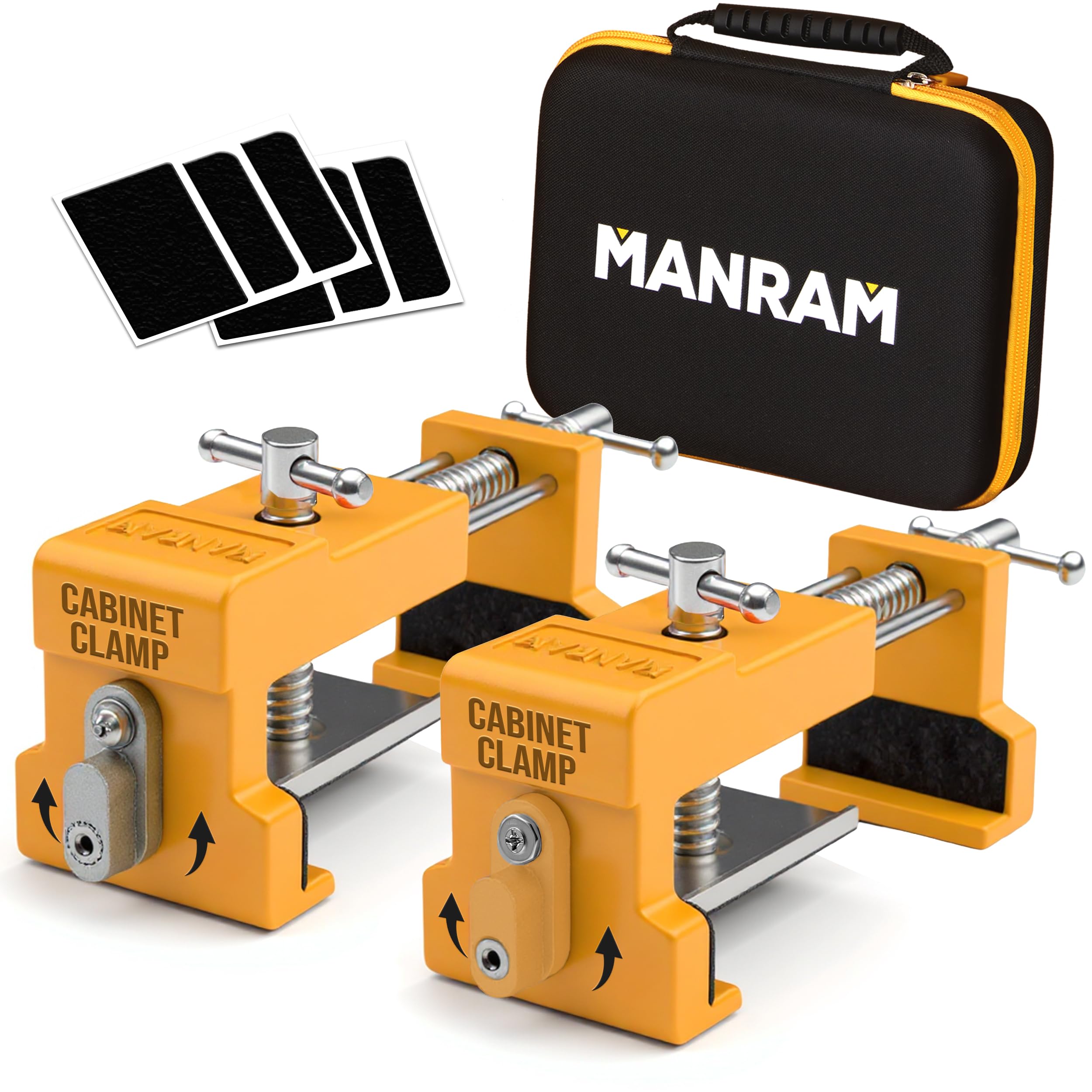 Cabinet Clamps 2 Pack - Protective Case Included - Claw for Cabinets, Face Frame