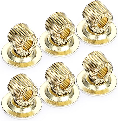 BTSKY 6 clips de acero inoxidable para bolígrafos, autoadhesivos, con lazo de resorte ajustable, para cualquier tamaño, marcadores de bolígrafos,